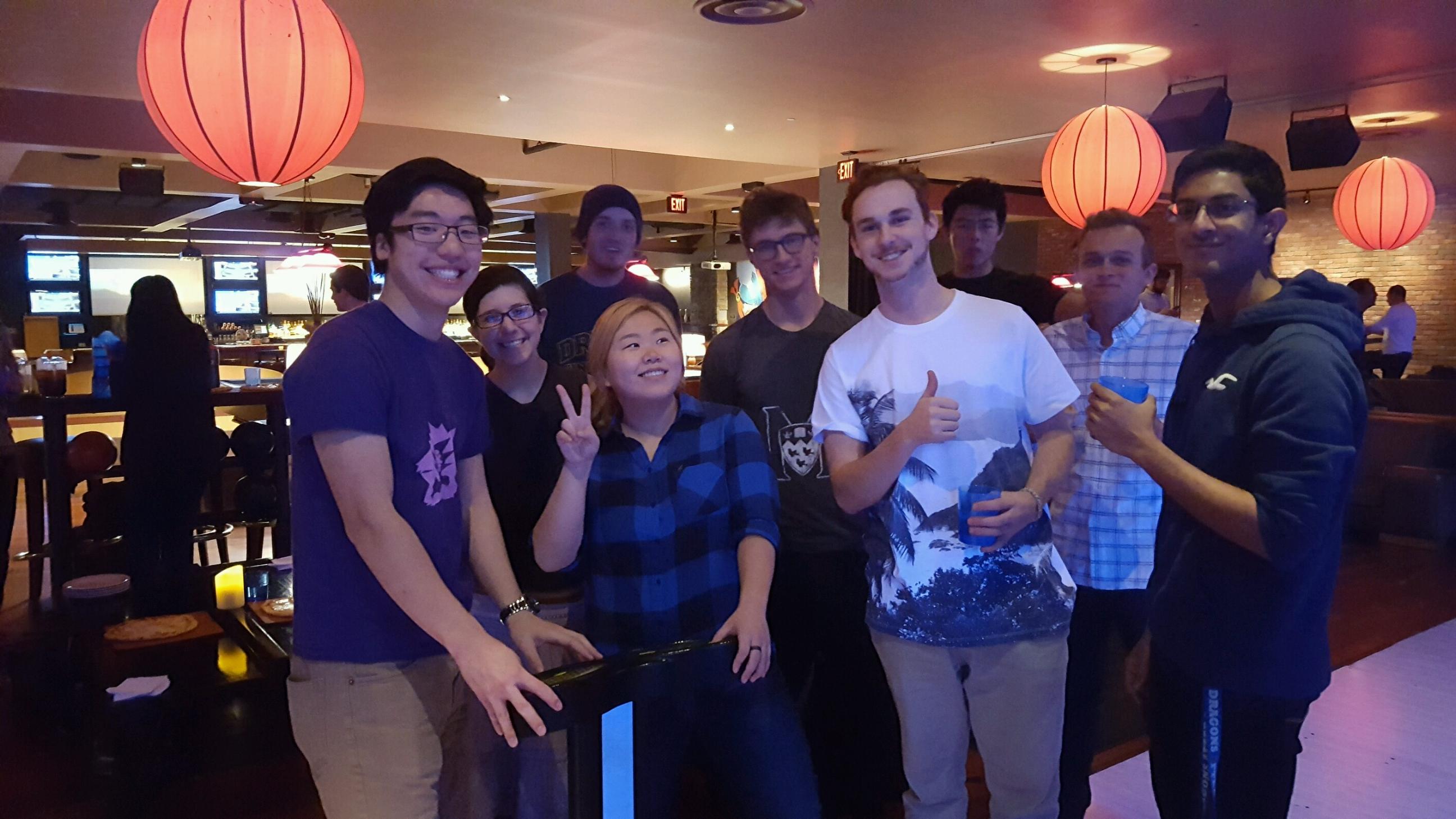 Students in a Bowling Alley